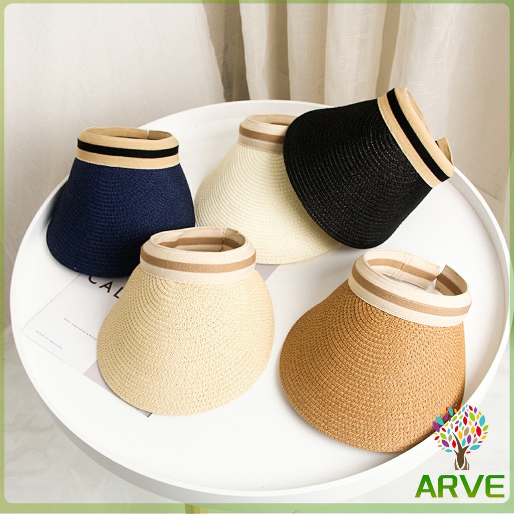 หมวก-สานครึ่งหัว-หมวกสานกันแดด-สไตล์เกาหลี-sun-hat