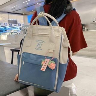 กระเป๋านักเรียนมัธยมต้น จุของได้เยอะ สไตล์เกาหลี ฮาราจูกุ สําหรับผู้หญิง
