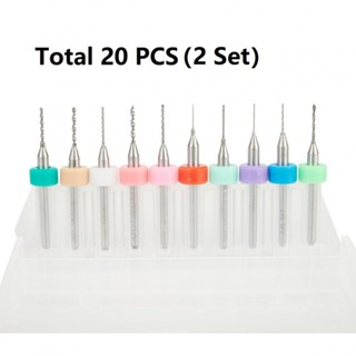 ชุดดอกสว่านคาร์ไบด์ PCB ขนาดเล็ก 0.1-1.2 มม. 20 ชิ้น