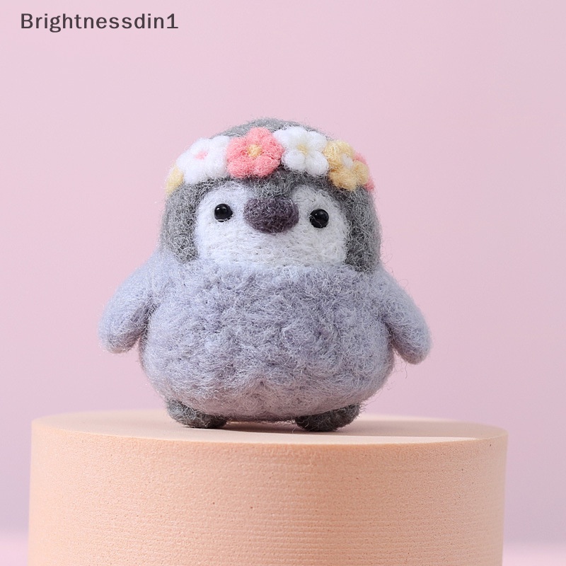 brightnessdin1-ชุดจี้ตุ๊กตาเพนกวินน่ารัก-ผ้าวูล-แฮนด์เมด-diy-สําหรับตกแต่ง