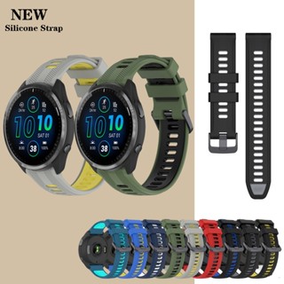 สายนาฬิกาข้อมือซิลิโคน สําหรับ Garmin Forerunner 935 945 955 965 Fenix 5 plus 6 GPS instinct 2 Quatix5 approach S62