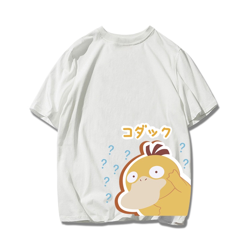 เป็นที่นิยม-โดดเด่นในเกมในฤดูร้อนนี้ด้วยเสื้อยืดแขนสั้น-anime-pok-mon-psyduck-รุ่น-limited-edition-ฤดูร้อน-ใหม่