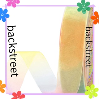 Backstreet ริบบิ้นสีรุ้ง Tulle ริบบิ้นโปร่งวงดนตรีที่มีสีสัน