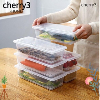 Cherry3 กล่องเก็บอาหาร ผัก กระเทียม รักษาความสด พร้อมฝาปิด สําหรับตู้เย็น