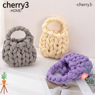 CHERRY3 กระเป๋าถือ ผ้าถักโครเชต์ หรูหรา แฟชั่นสําหรับผู้หญิง