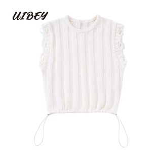 Uibey เสื้อกั๊กแฟชั่น แนวเซ็กซี่ ขนาดเล็ก 3294