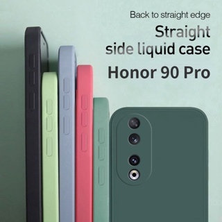 เคสโทรศัพท์ซิลิโคน TPU นิ่ม ขอบตรง กันกระแทก เรียบง่าย สําหรับ Honor 90 Pro Lite 90Lite Honor90 Honor90Pro 5G