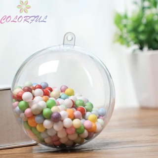 【COLORFUL】DIY Transparent Acrylic Christmas Ball Baubles Pack of 10 for Festive Home Decor