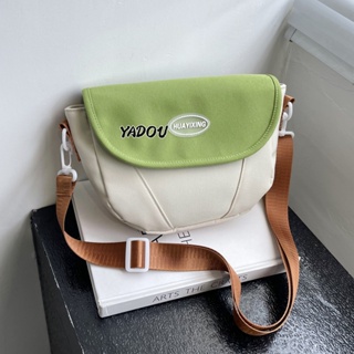 YADOU กระเป๋าสะพายข้างผู้หญิง ญี่ปุ่น เรียบง่าย เวอร์ชั่นเกาหลี ผ้าออกซ์ฟอร์ด ป่า ไม่เป็นทางการ ความคมชัดของสี กระเป๋าสะพาย