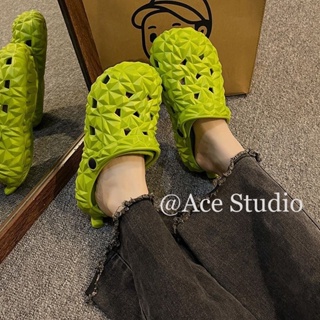Ace รองเท้าหัวโต ทุเรียน รองเท้าแตะหญิง แฟชั่น แตะนิ่ม ธรรมดา ใส่สบายๆ 2023ใหม่ 33zDDX0814