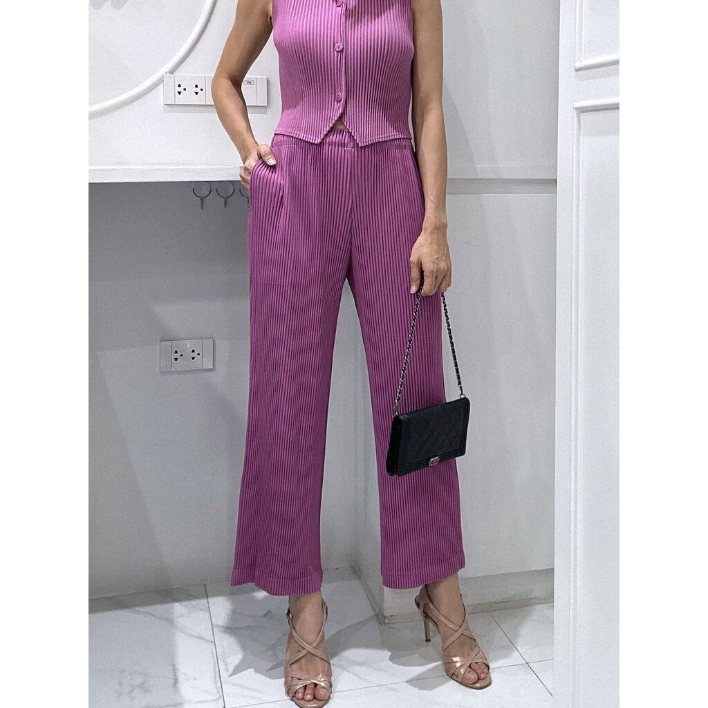 2muay-รุ่น-gjo2316-กางเกงผู้หญิง-กางเกงพลีทคุณภาพ-basic-thick-straight-pleat-pant-4-สี-free-size