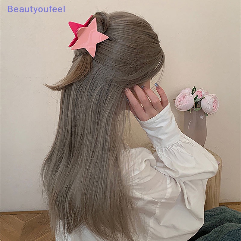 beautyoufeel-กิ๊บติดผมอะคริลิค-รูปดาวห้าแฉก-ขนาดใหญ่-แฟชั่น