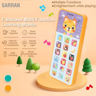 SARRAN ของเล่นโทรศัพท์มือถือสำหรับเด็ก 18 ปุ่ม 6 โหมดการชาร์จ USB มัลติฟังก์ชั่นการศึกษาในช่วงต้นโทรศัพท์จำลองเด็กวัยหัดเดินของเล่นโทรศัพท์