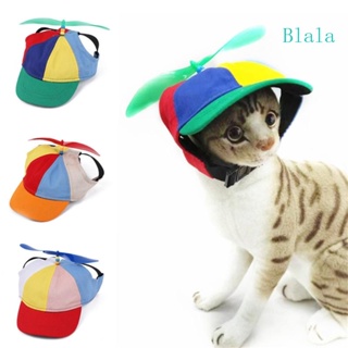 Blala หมวกลูกสุนัข ฤดูร้อน ใบพัด หมวก อุปกรณ์ประกอบฉากถ่ายภาพ พร้อมสายยางยืด ปรับได้