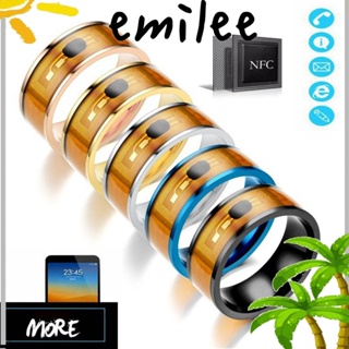 Emilee แหวนสวมนิ้วมืออัจฉริยะ กันน้ํา อเนกประสงค์ ลายมังกร หลากสี สําหรับโทรศัพท์มือถือ Android
