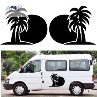 ⚡NEW 8⚡Car Sticker Accessories Black Decoration For Car Body Palm Tree Sunshine