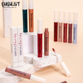 JULYSTAR QiBest ไม่ติดถ้วย lip glaze ลิปสติกแบบน้ำเคลือบหมอกไม่ทำให้ลิปกลอสจางลง