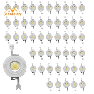 ไดโอดไฟ Led 1W พลังงานสูง ชิปโคมไฟ 1 วัตต์ 3V-3.4V สีขาว 50 ชิ้น