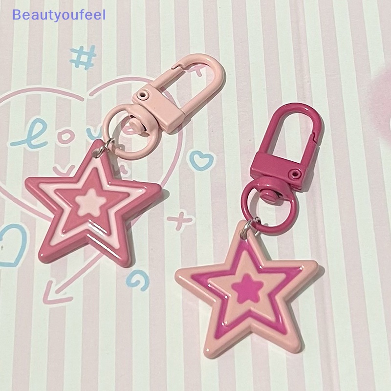 beautyoufeel-พวงกุญแจ-จี้รูปดาวห้าแฉกน่ารัก-เครื่องประดับ-สําหรับห้อยกระเป๋าเป้สะพายหลัง-หูฟัง-โทรศัพท์