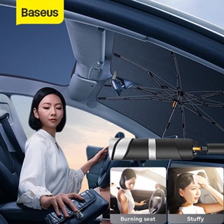 Baseus ม่านบังแดดกระจกรถยนต์ หน้าต่างรถยนต์ ม่านบังแดด ด้านหน้า บล็อก ม่านบังแดด ด้านหลัง อัตโนมัติ พับได้