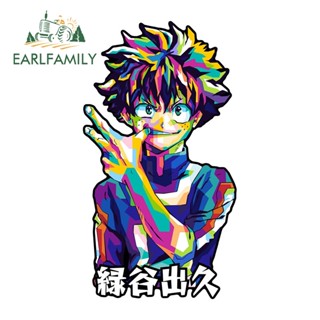 Earlfamily สติกเกอร์กันน้ํา ลายการ์ตูนอนิเมะ My Hero Academia JDM ขนาด 13 ซม. x 7.2 ซม. สําหรับติดตกแต่งรถยนต์ รถตู้ รถจักรยานยนต์