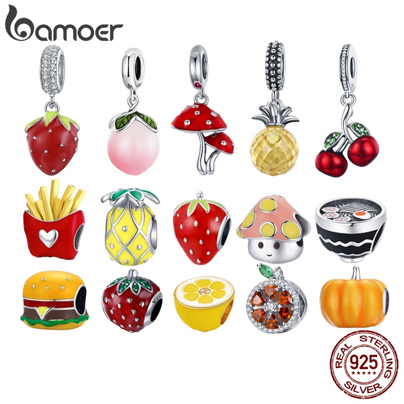 bamoer-ลูกปัดเงินแท้-925-รูปผลไม้-อาหาร-และผลไม้-เครื่องประดับแฟชั่น-ของขวัญ
