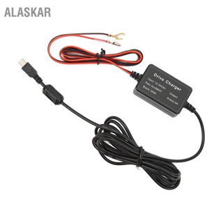 ALASKAR Dash Cam Hardwire Kit 12V‑30V to 5V USB Adapter การป้องกันแรงดันไฟต่ำ ที่ชาร์จกล้อง สำหรับ Mirror GPS Navigator Radar Detector