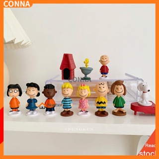 ตุ๊กตาการ์ตูน Snoopy Charlie Brown Pvc น่ารัก ของขวัญวันเกิด อุปกรณ์เสริม สําหรับเด็กผู้หญิง 12 ชิ้น ต่อชุด