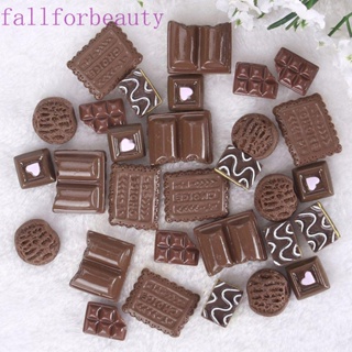 Fallforbeauty โมเดลเรซิ่นรูปช็อคโกแลต Diy สําหรับตกแต่งขนมหวาน 30 ชิ้น