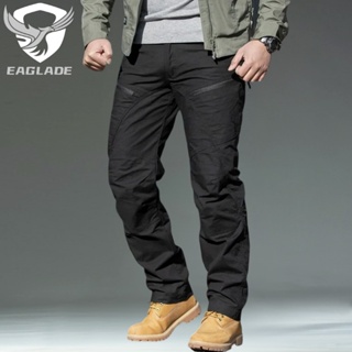 Eaglade กางเกงคาร์โก้ยุทธวิธี ผู้สูงอายุ ผู้ชาย KBZ01 สีดํา กันน้ํา ยืดหยุ่นได้