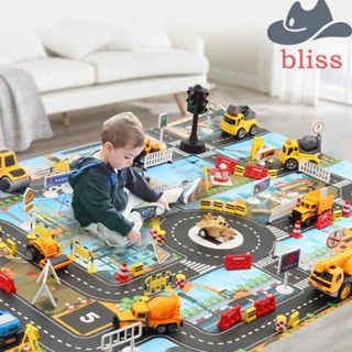 Bliss ที่จอดรถเมือง แผนที่ถนน เกมการ์ตูน แผนที่รถจราจร รถปีนเขา เสื่อเด็กเล่น ของขวัญเด็ก พรมถนน เสื่อเล่น