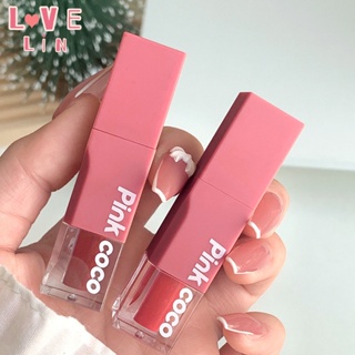 【Lovelin】Pink Coco Qin dye ลิปสติก เนื้อแมตต์กํามะหยี่ ติดทนนาน