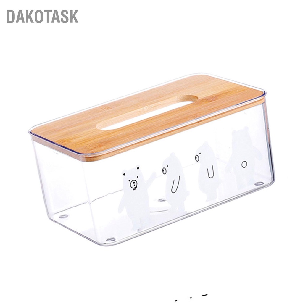 dakotask-กล่องใส่ทิชชู่ล้างกล่องใส่กระดาษเช็ดหน้าที่ใส่กระดาษเช็ดปากสี่เหลี่ยมผืนผ้า