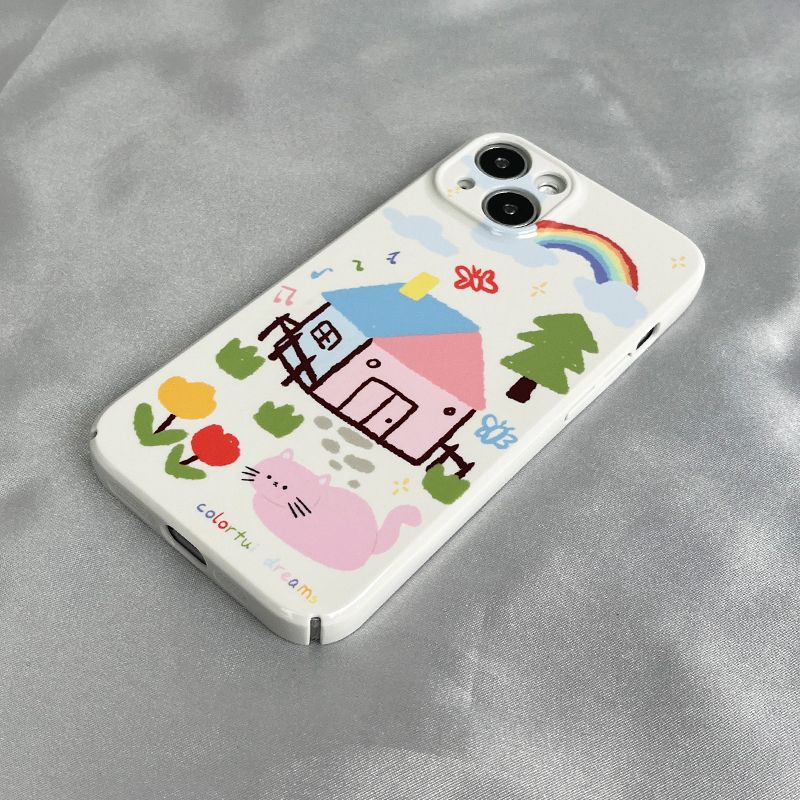 เคสโทรศัพท์มือถือแบบแข็ง-ลายกราฟฟิตี้แมว-สุนัข-สําหรับ-iphone-13-14pro-12-11-7-8xsxr-eqxt