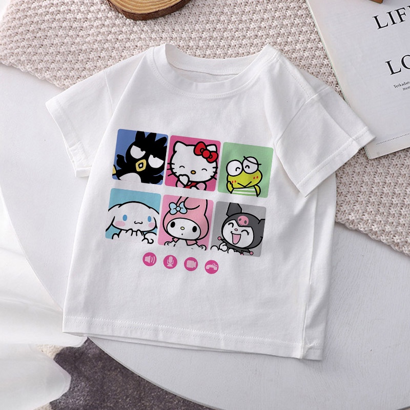 เสื้อยืดลําลอง-ลายการ์ตูน-hello-kitty-melody-kawaii-sanrio-สําหรับเด็กผู้ชาย-ผู้หญิง-y2k