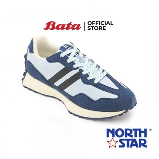 Bata บาจา ยี่ห้อ North Star รองเท้าผ้าใบแบบผูกเชือก รองเท้าผ้าใบแฟชั่น สนีกเกอร์ สำหรับผู้ชาย สีกรมท่า่ 8209021