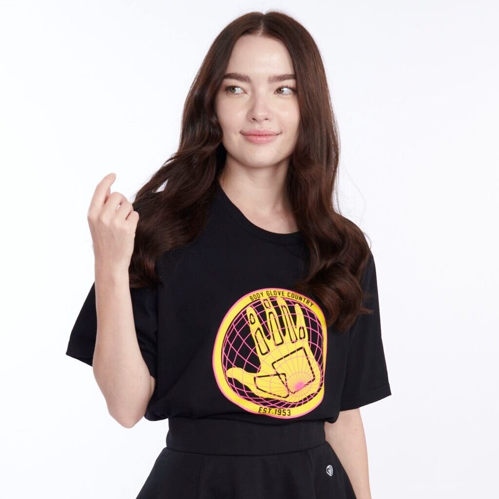 คนไทย-mlbb-body-glove-unisex-graphic-tee-cotton-t-shirt-เสื้อยืดลายโลโก้-รวมสี-ใหม่-ย้อนยุค-อเมริกัน-คู่รักแขนครึ่ง