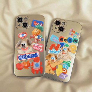 เคสโทรศัพท์ซิลิโคน TPU แบบนิ่ม ลายสุนัขน่ารัก กันกระแทก สําหรับ IPhone 14 13 12 11 Pro XS Max XR X 8 + 7 6S Plus Mini