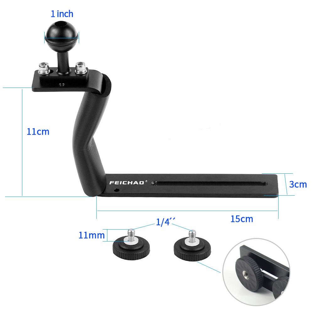 feichao-ขาตั้งกล้อง-รูปตัว-z-1-นิ้ว-ปรับได้-สําหรับ-gopro-9-8-slr-dslr