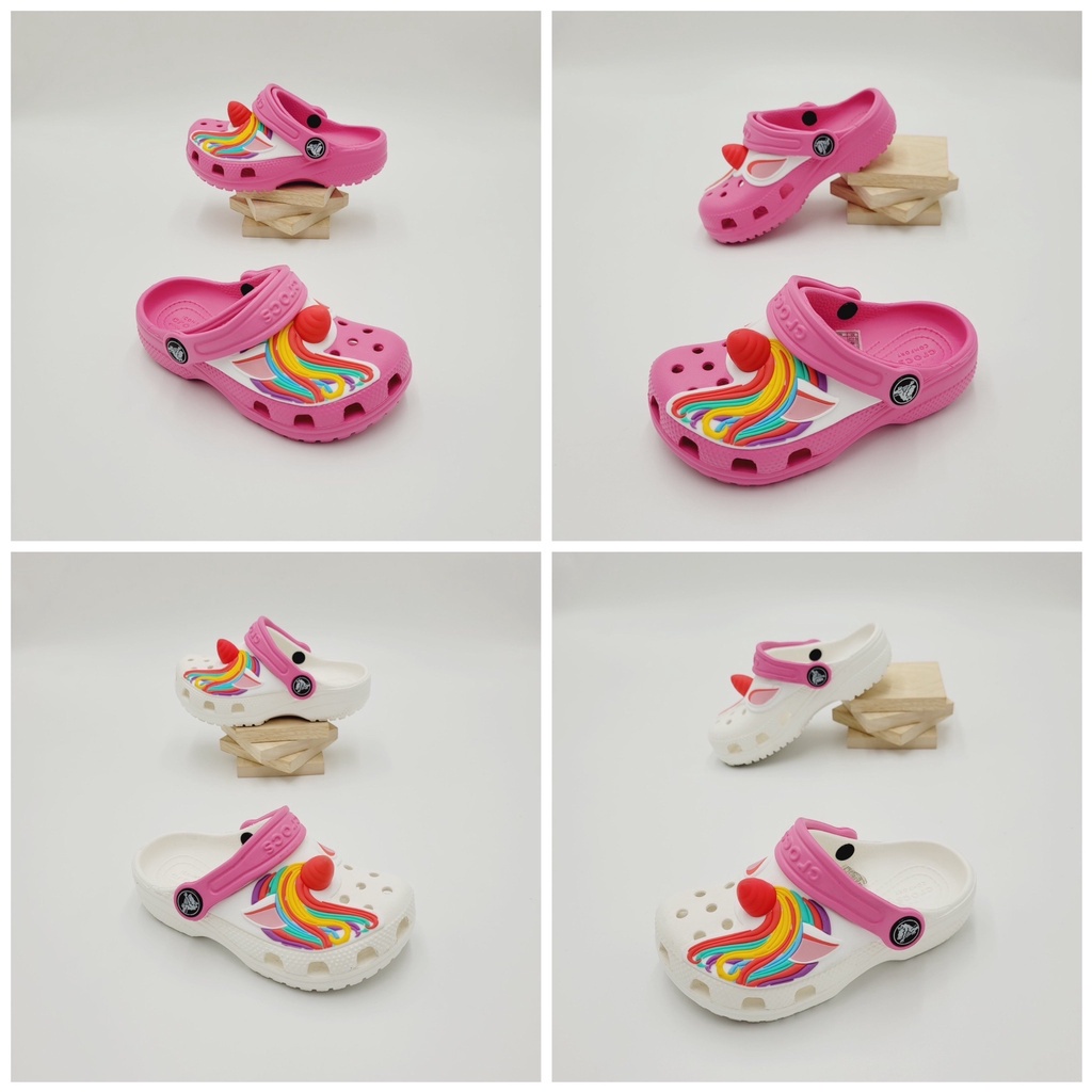 รองเท้าลำลองแฟชั่น เด็ก สไตล์ Crocs Fun Lab Classic I AM Unicorn Clog ...