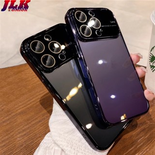 [JLK] เคสโทรศัพท์มือถือ PC แข็ง แบบใส ป้องกันเลนส์กล้อง หรูหรา สําหรับ iPhone 12 13 pro Max 12 pro