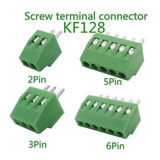 ขั้วต่อสกรู PCB KF128 2.54 มม. 2P 3P 4P 5P 6P 7P 8P 9P 10P 12P 16 Pin 150V 6A สําหรับ 26-18AWG 5 10 ชิ้น