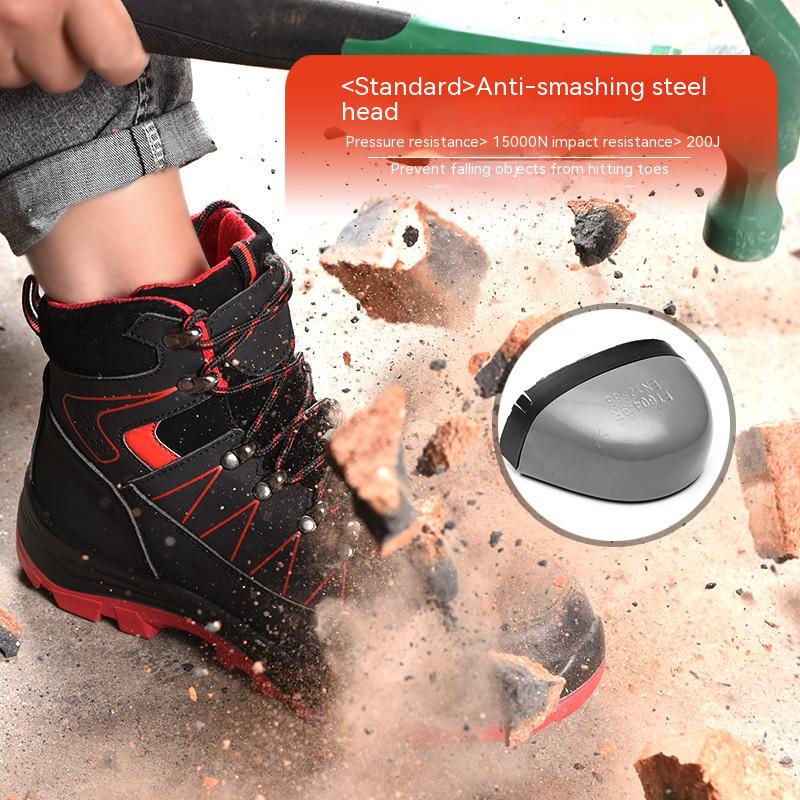 รองเท้าบูทเซฟตี้-หัวเหล็ก-พื้นนิ่ม-น้ําหนักเบา-ป้องกันการลวก-ระบายอากาศได้ดี-ป้องกันการลื่น-เหมาะกับใส่ทํางาน-แฟชั่นสําหรับผู้ชาย