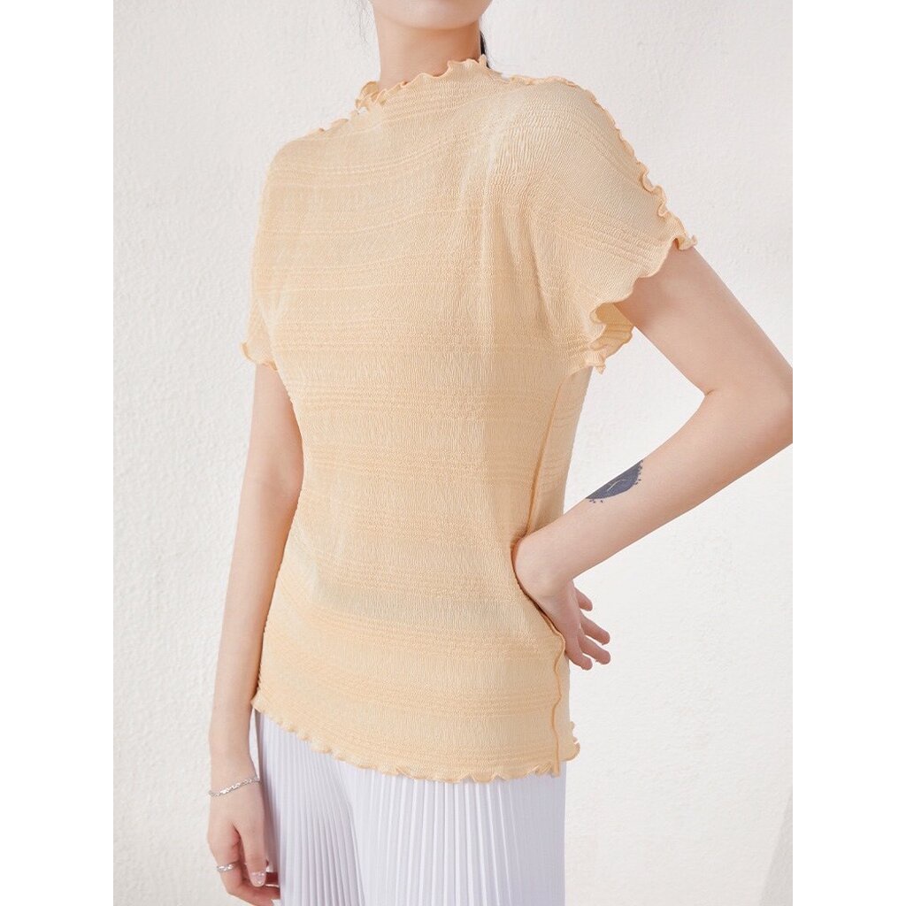2muay-pleat-เสื้อผู้หญิง-เสื้อพลีทคุณภาพ-รุ่น-gjo1152-สีวนิลา-free-size-curl-pleat-top