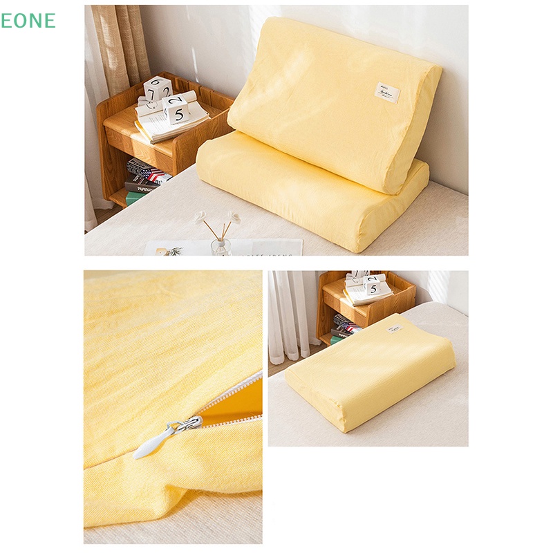 eone-ปลอกหมอนยางพารา-ผ้าฝ้ายนิ่ม-ลายสก๊อต-สีพื้น-ขนาด-30x50-ซม-สําหรับหมอนเมมโมรี่โฟม