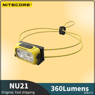 Nitecore NU21 ไฟฉายสวมศีรษะ 360 ลูเมนส์ 500mAh Li-ion แบตเตอรี่ในตัว น้ําหนักเบา ชาร์จไฟได้