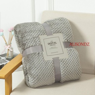 ALISONDZ Fleece Blanket Fluffy Cozy Large Size Multi-color optional Winter Waffle Textured Quilt