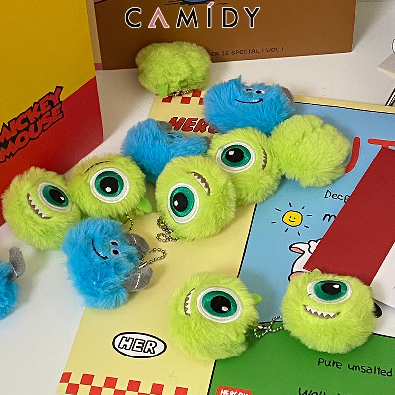 camidy-สร้างสรรค์ตลกตาโตกระเป๋าเด็กกระเป๋าจี้สีฟ้าสีเขียวจี้ตุ๊กตาตุ๊กตาคู่ของขวัญที่น่าสนใจ