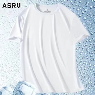 ASRV เสื้อยืด สีทึบตาข่ายแขนสั้นผู้ชายอินเทรนด์แบรนด์ญี่ปุ่นอินเทรนด์เสื้อยืดหลวมขนาดใหญ่