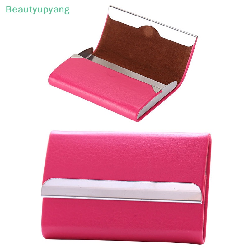 beautyupyang-ใหม่-ซองใส่นามบัตร-สเตนเลส-หนัง-pu-แฟชั่น-ที่ใส่บัตรประชาชน-กล่องโลหะ-ที่ใส่นามบัตร-ที่ใส่นามบัตร-ของขวัญ-กล่องนามบัตร-เครื่องเขียน